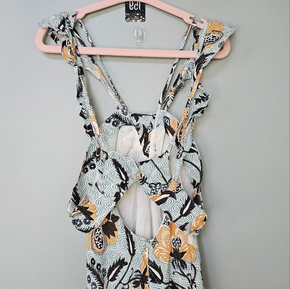 By Anthropologie Floral Sleeveless Halter Slim Midi Dress, Size 2, NWT